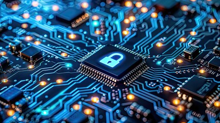 Abstract representation of cyber space security