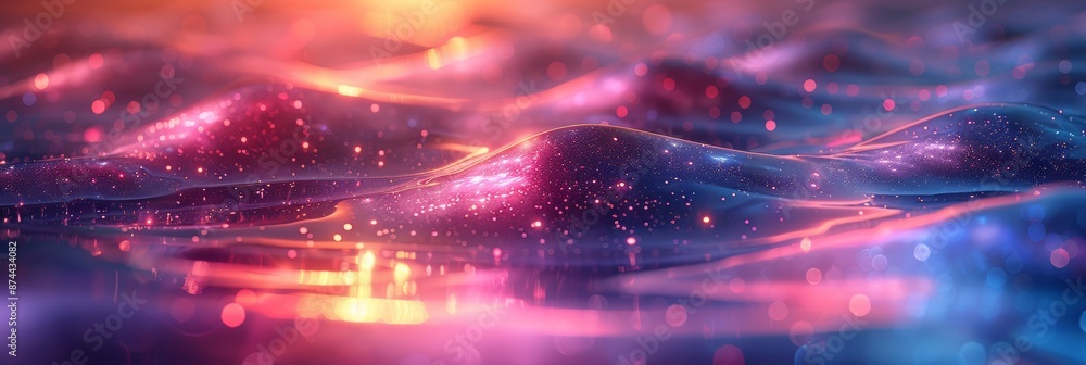 Poster vibrant ultraviolet background for tech and science designs generative ai