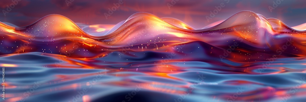 Poster vibrant ultraviolet background for tech and science designs generative ai