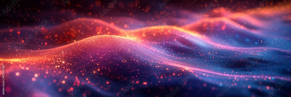 Poster futuristic neon background for tech and digital designs generative ai