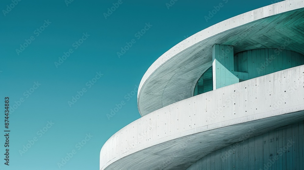 Poster minimalist architectural structure with bold, clean lines
