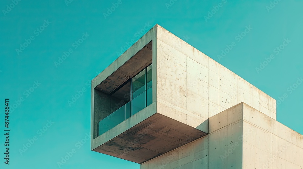 Poster Minimalist architectural structure with bold, clean lines