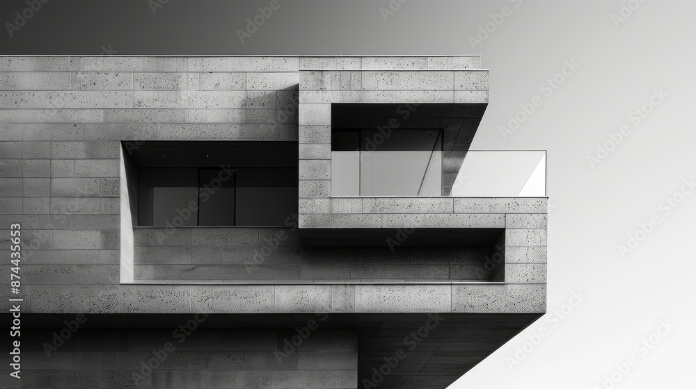 Poster Minimalist architectural structure with bold, clean lines