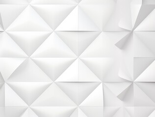 White abstract background with triangular polygons. 3d rendering, 3d illustration.