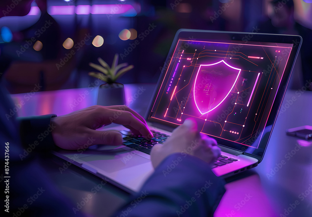 Poster vpn virtual private network concept. internet security, encrypted connection for anonymous internet 