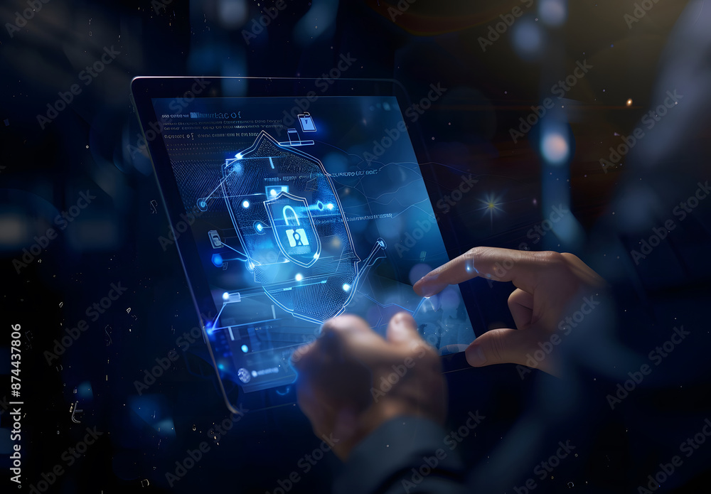 Poster vpn virtual private network concept. internet security, encrypted connection for anonymous internet 