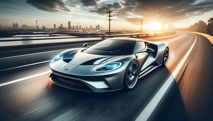 car driving on highway