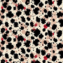 Minimalist Black and Pink Animal Print