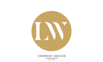 LW, WL Abstract Letters Logo Monogram design Font Icon Vector Initials Symbol