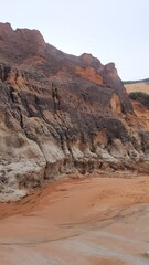 falésias de morro branco, no Ceará 