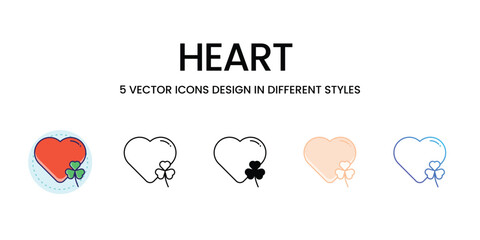 Heart  icons set vector illustration. vector stock