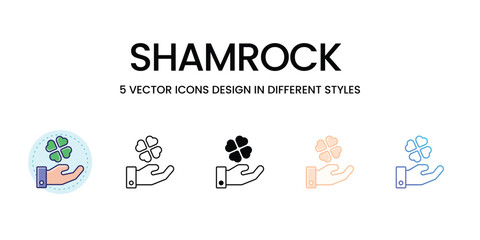 Shamrock  icons set vector illustration. vector stock
