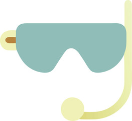 Stylized illustration of a snorkel mask, reminiscent of summer days spent exploring the underwater world.