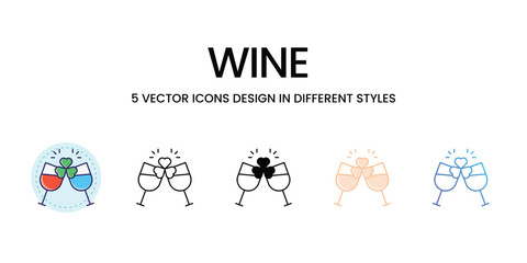 Wine  icons set vector illustration. vector stock
