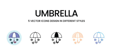Umbrella icons set vector illustration. vector stock