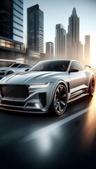 Fototapeta premium car on the road