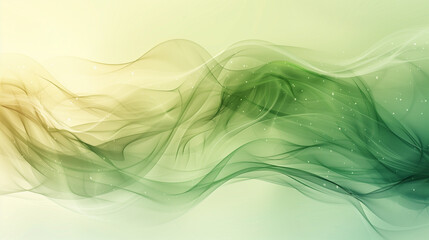 Vibrant Abstract Feathered Waves in Green & Orange Gradient