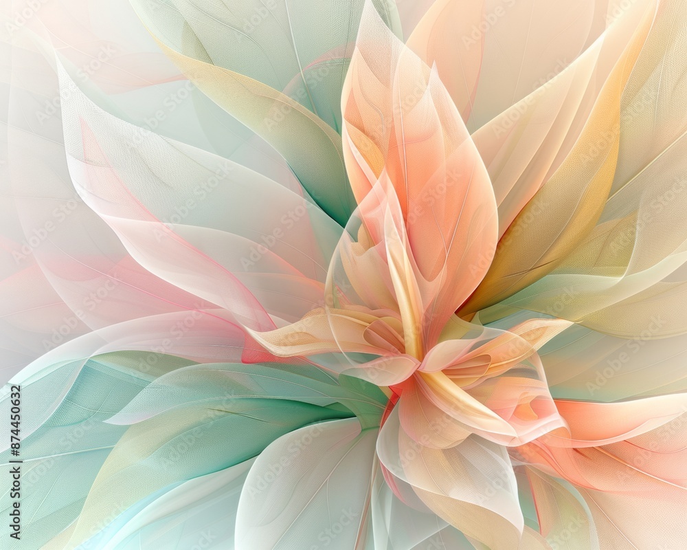 Aufkleber colorful abstract floral folding pattern for design and artistic background