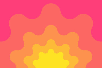 Abstract yellow and pink gradient wave simple background. Vector illustration.