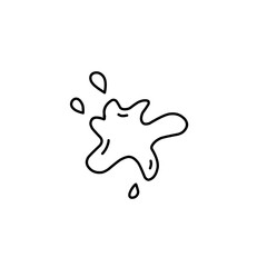 outline Splash of water or paint