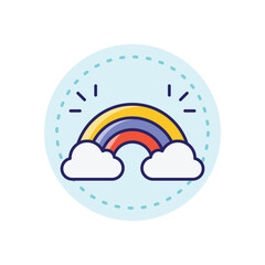 Rainbow vector icon