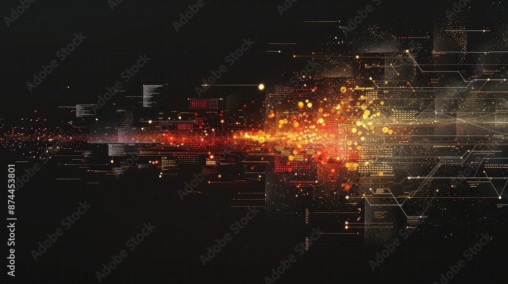 Aufkleber Dynamic representation of big data flow