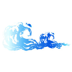 勢いのある海・波しぶきのイラスト素材　ベクター