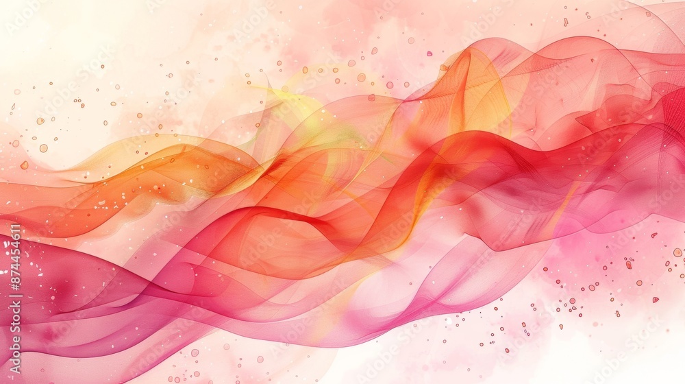 Poster abstract colorful waves in vivid hues suggesting movement and flow