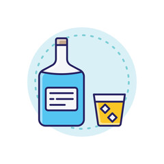 Irish Whiskey Glass vector icon