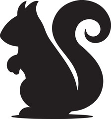 squirrel silhouettes vector illustration