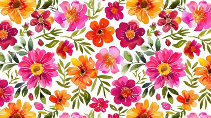 Watercolor floral patterns