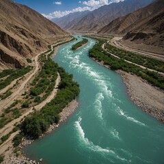 A mountain is a large landform that rises prominently above its surroundings, typically characterized by steep slopes, a defined peak or summit, and significant height relative to the surrounding terr