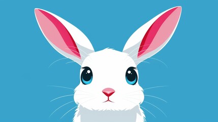 Fototapeta premium white rabbit with a bow