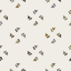 Pattern with small geometric triangles arranged in a seamless vector design. Ideal for textiles, backgrounds, and digital projects.