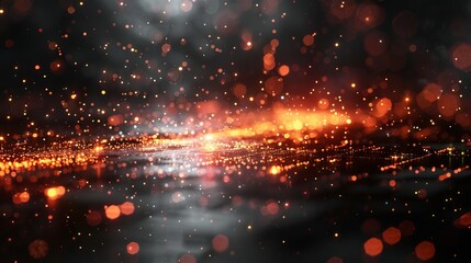 Fototapeta premium Abstract Red and White Lights on a Black Background