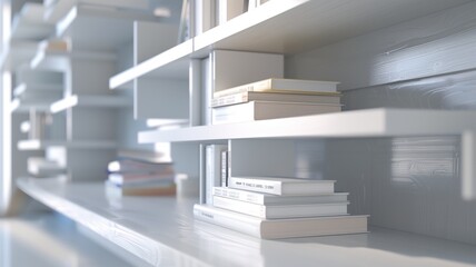Close-up view of bookshelves library filled with books, showcasing various titles and colorful spines. Love for reading, knowledge, and literature concept background.