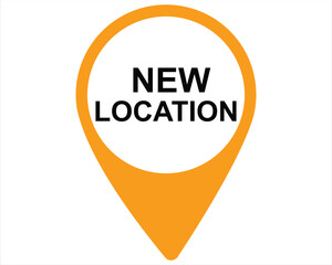 new location button on white background. new location button sign