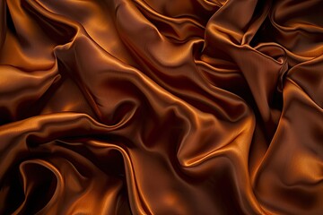 Brown and orange silk satin gradient background template.