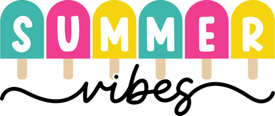 Summer Vibes - Ice Lollies Vacay Graphic 