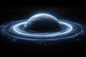 A galaxy with stars and  Universe With Nebula 