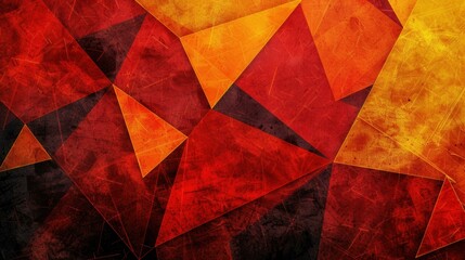 Abstract Geometric Red and Yellow Background for Modern Design Projects