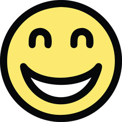 Fototapeta premium Smile Icon Symbol Vector Illustration for UI design , High Quality 