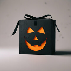 Best Halloween trick or treat black color delivery box with smlie, Halloween treat containers to celebrate spooky season