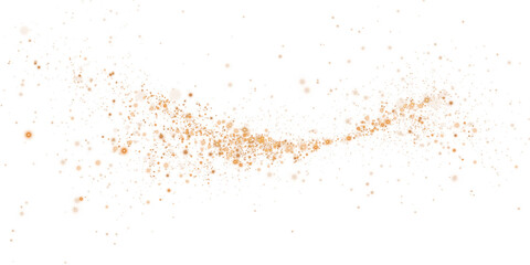 Magic shining gold dust. Christmas background. Powder dust light PNG. Fine, shiny dust bokeh particles fall off slightly. Fantastic shimmer effect. PNG.