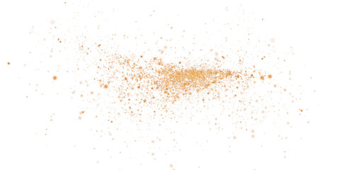 Obraz premium Magic shining gold dust. Christmas background. Powder dust light PNG. Fine, shiny dust bokeh particles fall off slightly. Fantastic shimmer effect. PNG.