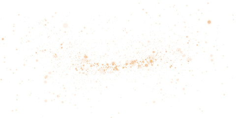 Magic shining gold dust. Christmas background. Powder dust light PNG. Fine, shiny dust bokeh particles fall off slightly. Fantastic shimmer effect. PNG.