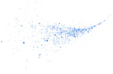 Obraz premium Magic shining blue dust. Christmas background. Powder dust light PNG. Fine, shiny dust bokeh particles fall off slightly. Fantastic shimmer effect. PNG.