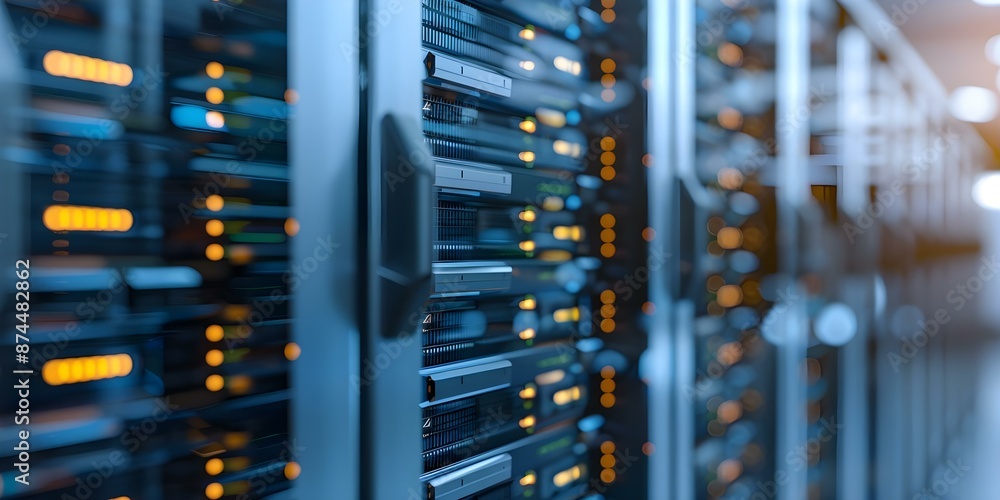 Poster modern network management for cyber security and cloud data centers. concept network management, cyb