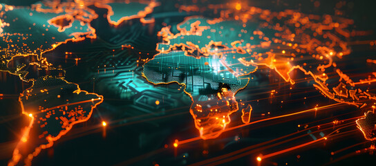 Obraz premium Geopolitics, breaking news. Global news. The news cut opening design