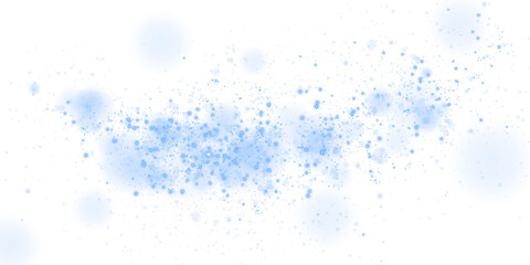 Fototapeta premium Magic shining blue dust. Christmas background. Powder dust light PNG. Fine, shiny dust bokeh particles fall off slightly. Fantastic shimmer effect. PNG.